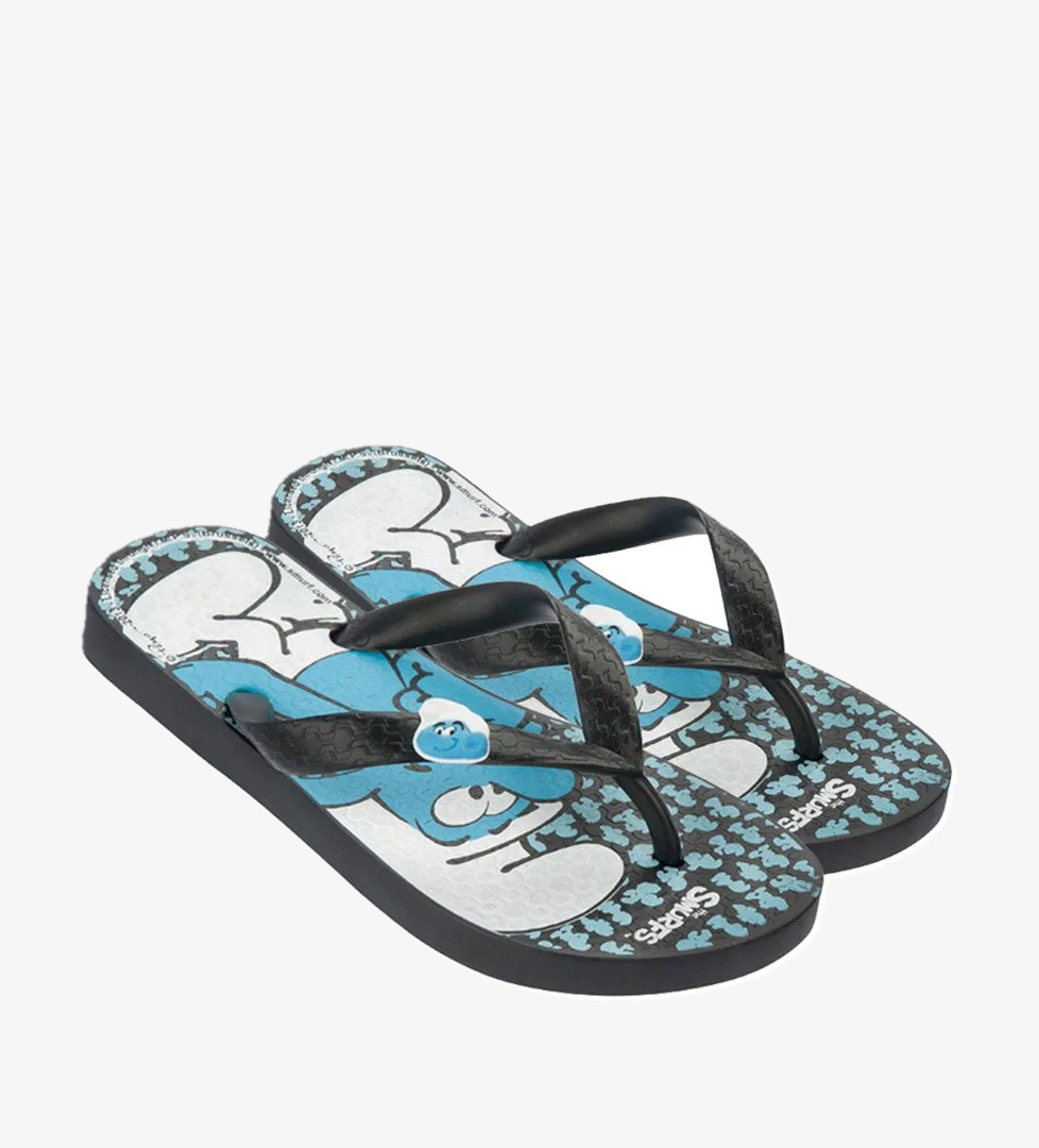 Twigy Smurfs Çocuk Parmak Arası Terlik Siyah Mavi 25/34 model görseli