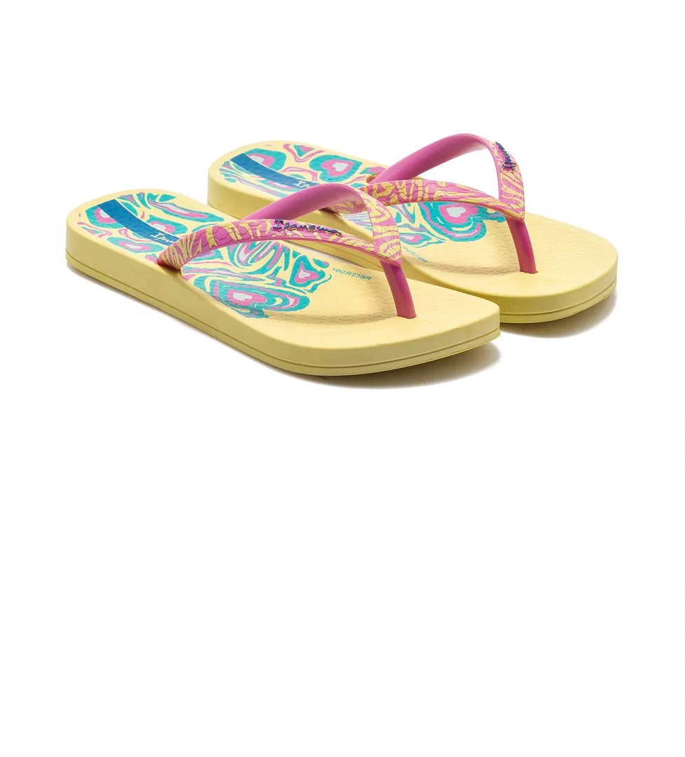 Ipanema Nostalgic Hearts Çocuk Parmak Arası Terlik Sarı 25/35 model görseli