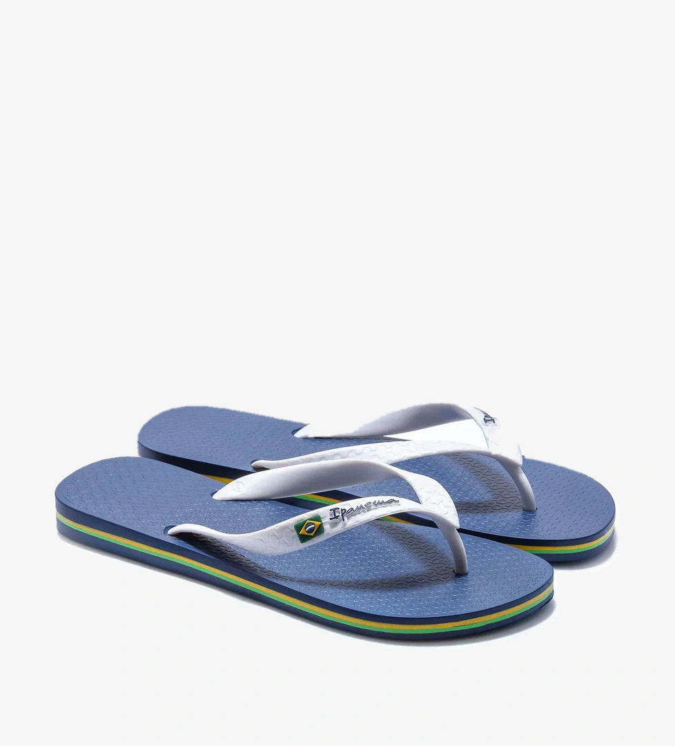 Clas Brazil Erkek Parmak Arası Terlik Beyaz Mavi 39/48 - Görsel 1