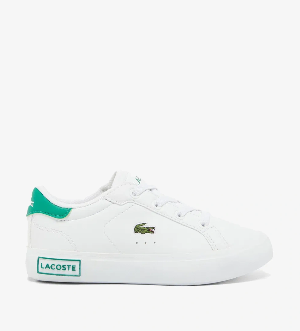 Lacoste Powercourt Bebek Beyaz/Yeşil Sneaker - Görsel 1
