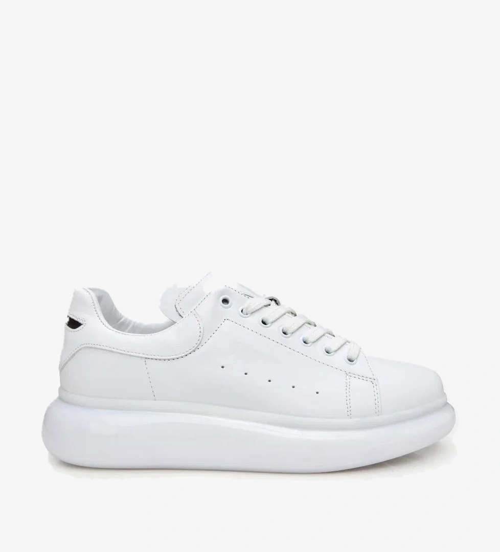 Erkek Deri Beyaz Spor Ayakkabı