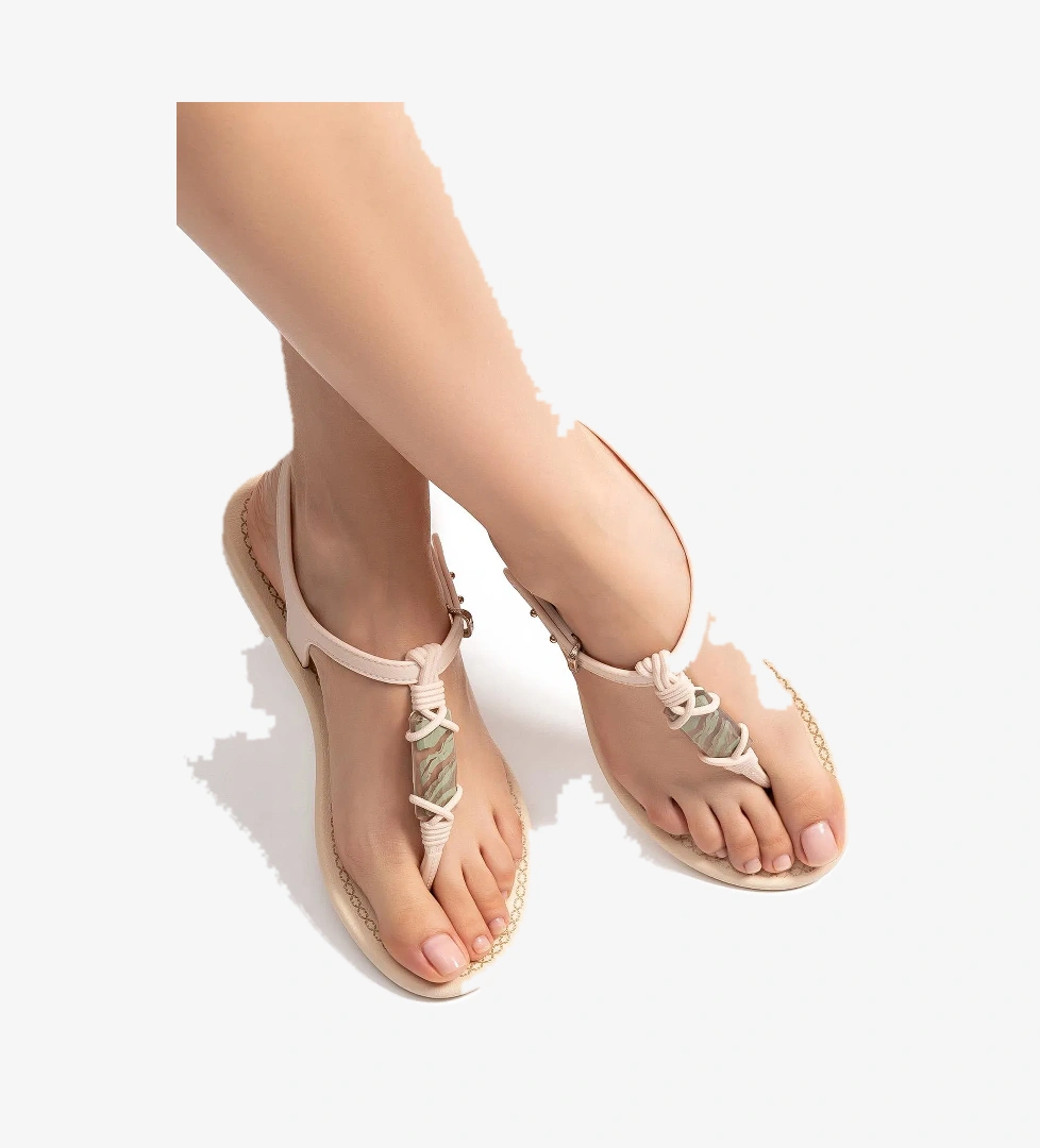 Cacau Rustıca Kadın Parmak Arası Sandalet Beyaz 35/40 - Görsel 1