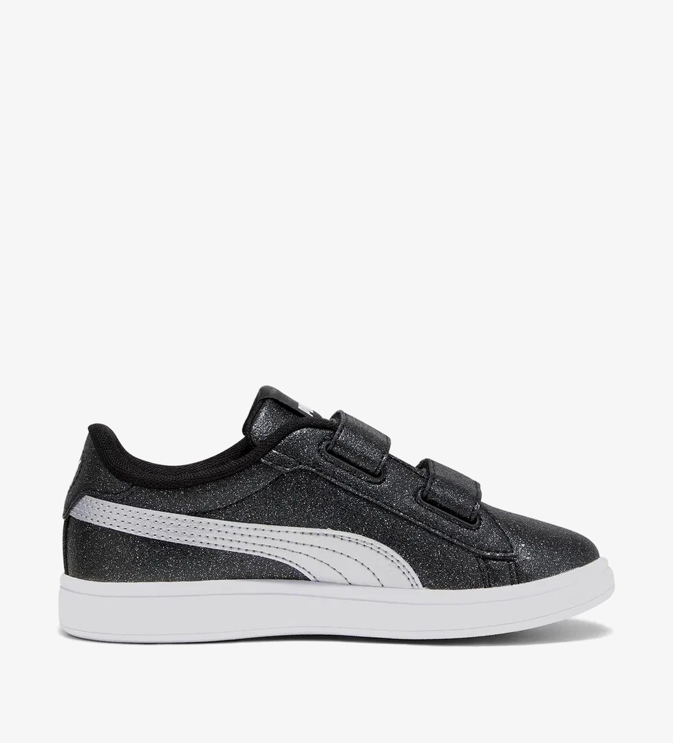 Puma Smash 3.0 Gliz Glam V PS Çocuk Siyah Spor Ayakkabı