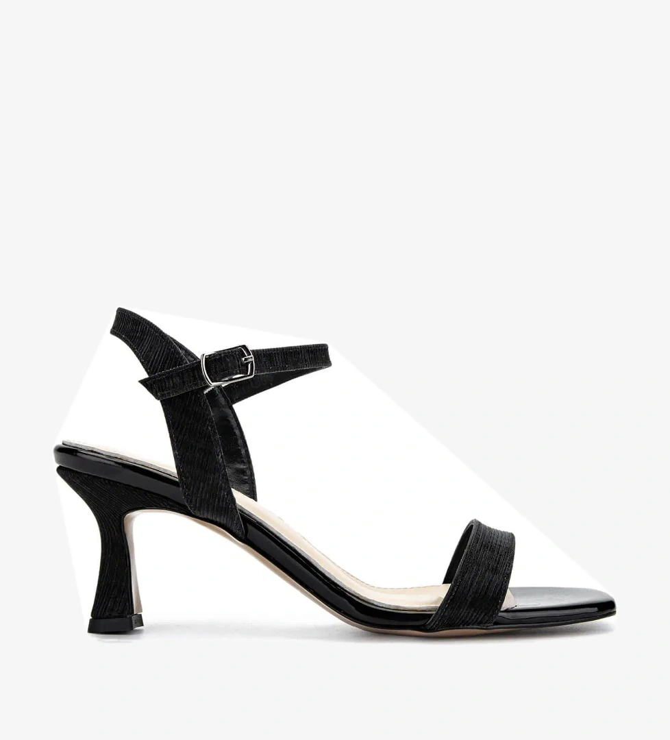 Tamer Tanca Kadın Vegan Siyah Topuklu Ayakkabı - Görsel 1