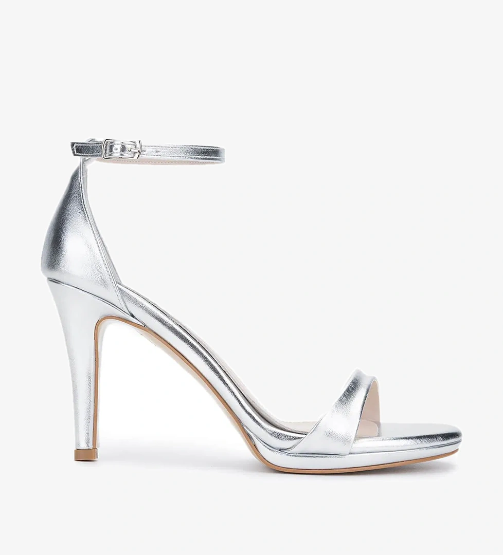 Tamer Tanca Kadın Vegan Lame Topuklu Ayakkabı - Görsel 1