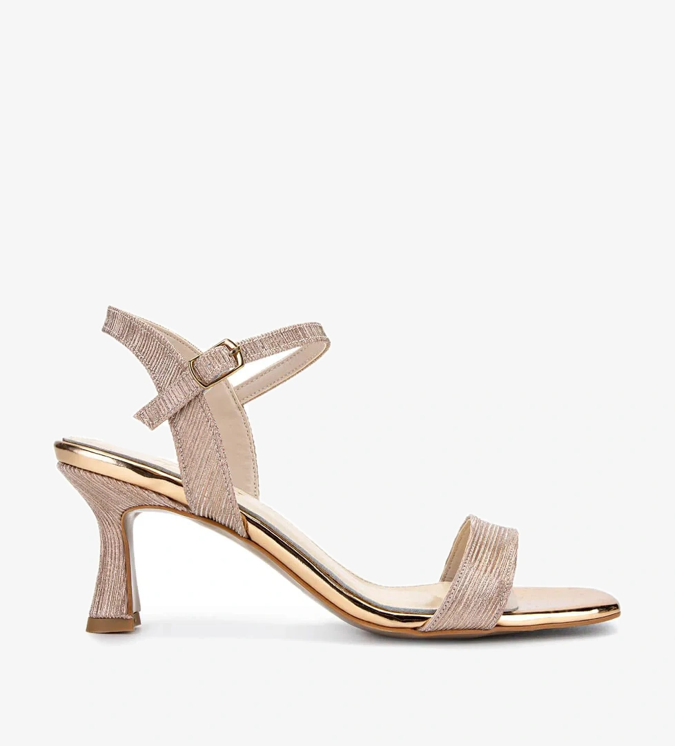 Tamer Tanca Kadın Vegan Pembe Topuklu Ayakkabı - Görsel 1