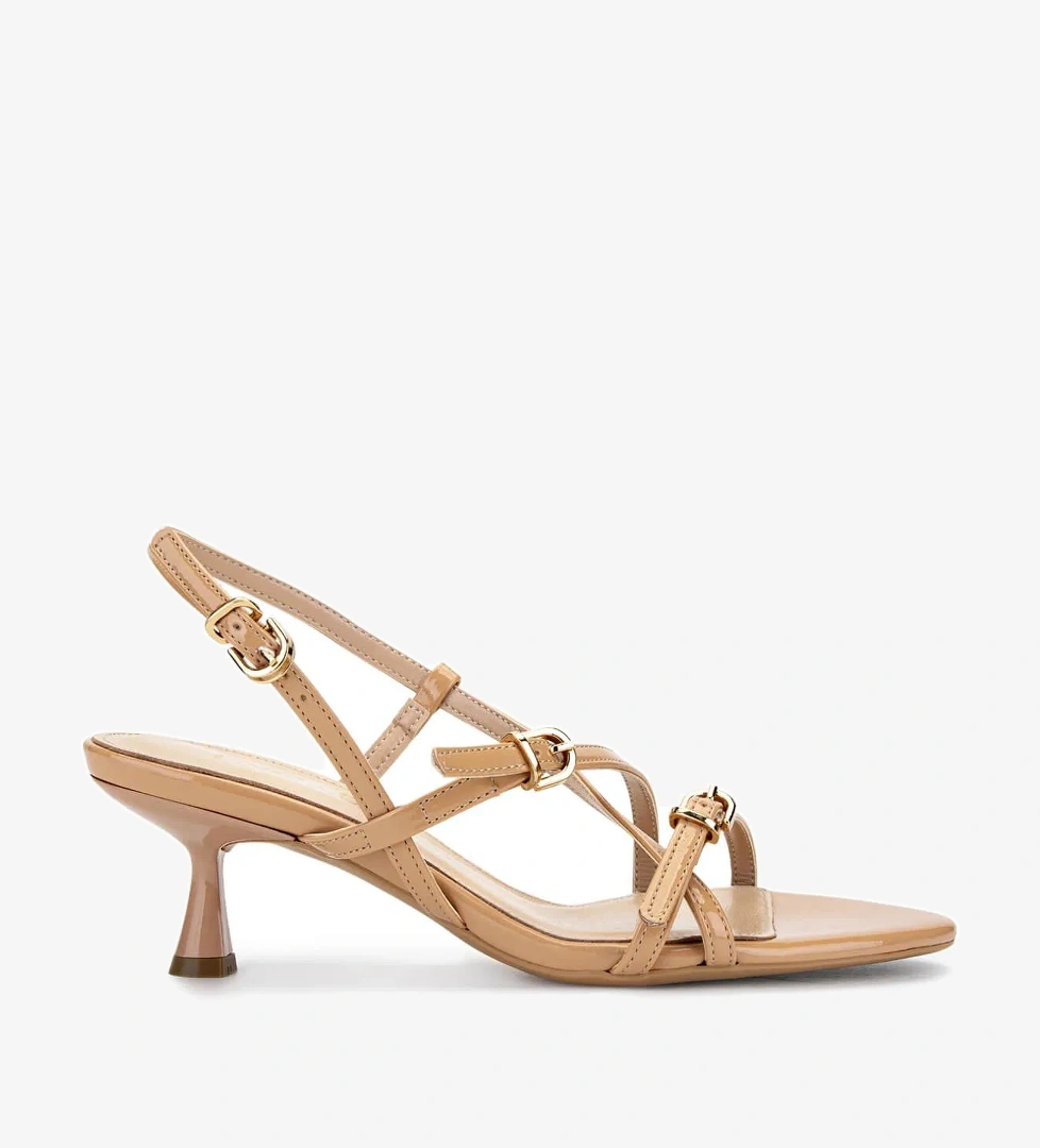 Tamer Tanca Kadın Hakiki Deri Bej Rugan Topuklu Ayakkabı - Görsel 1