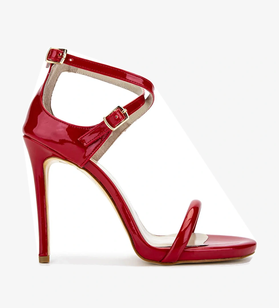 Tamer Tanca Kadın Vegan Kırmızı Rugan Topuklu Ayakkabı - Görsel 1