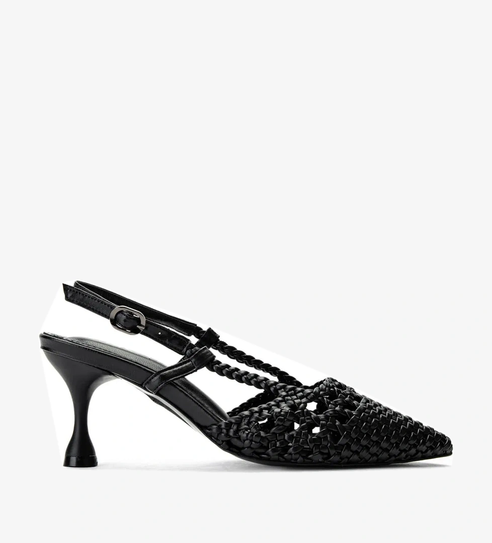 Tamer Tanca Kadın Suni Deri Siyah Topuklu Ayakkabı - Görsel 1