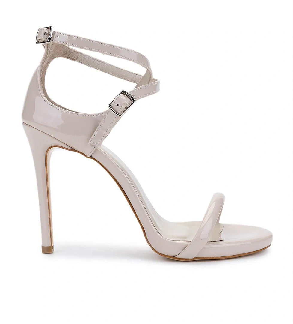 Tamer Tanca Kadın Vegan Bej Topuklu Ayakkabı - Görsel 1