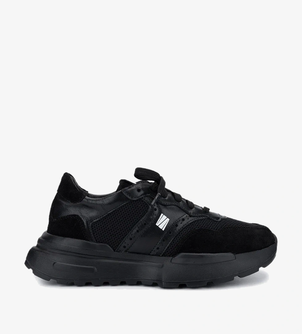 Valmenti Valmenti Kadın Hakiki Deri Siyah Süet Sneakers &amp; Spor Ayakkabı model görseli