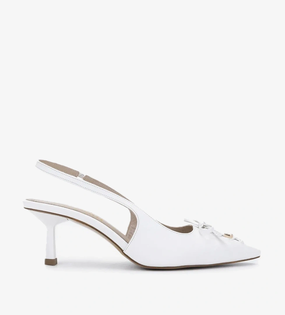 Valmenti Kadın Vegan Beyaz Topuklu Ayakkabı - Görsel 1