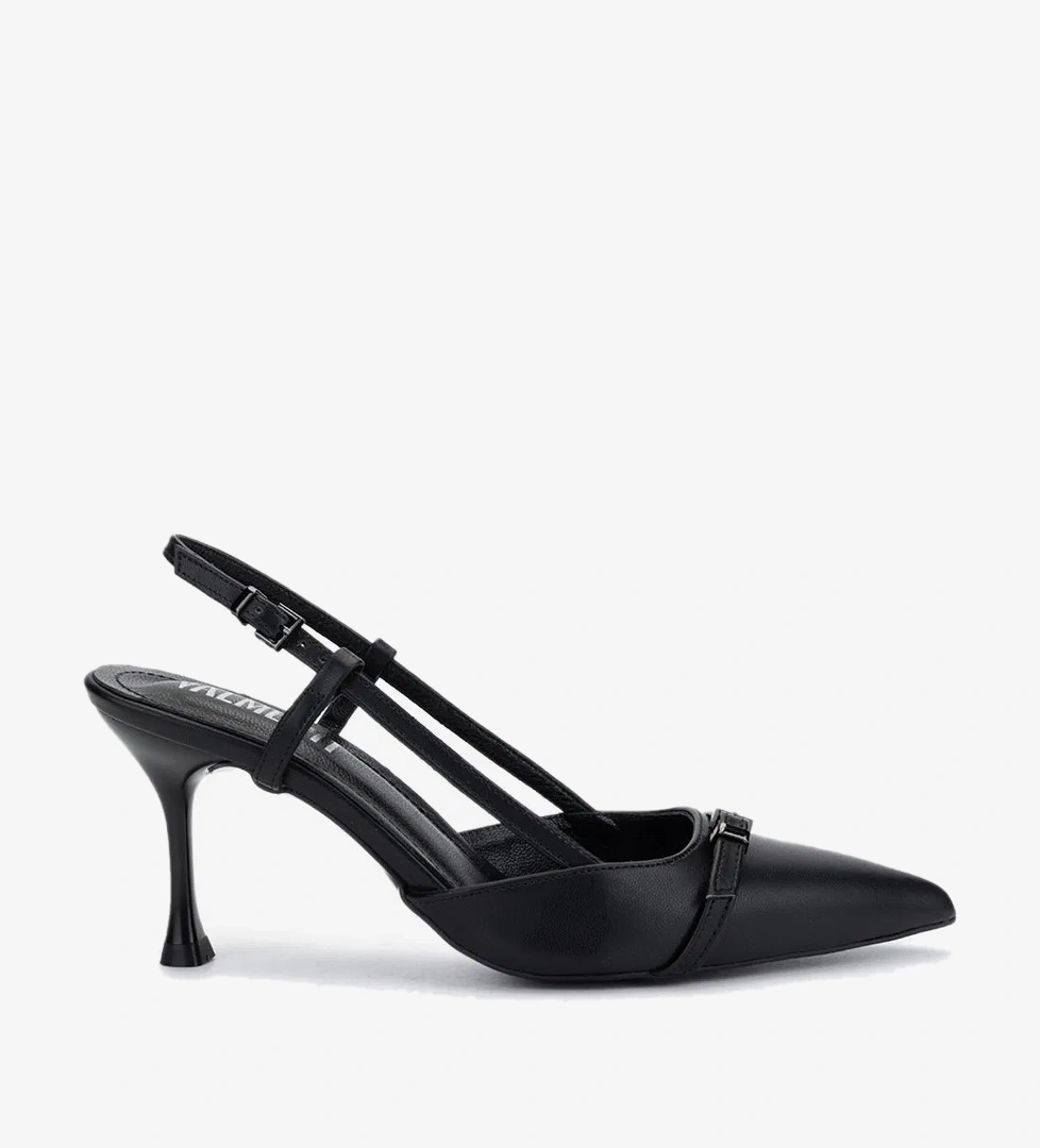 Valmenti Valmenti Kadın Vegan Siyah Topuklu Ayakkabı model görseli