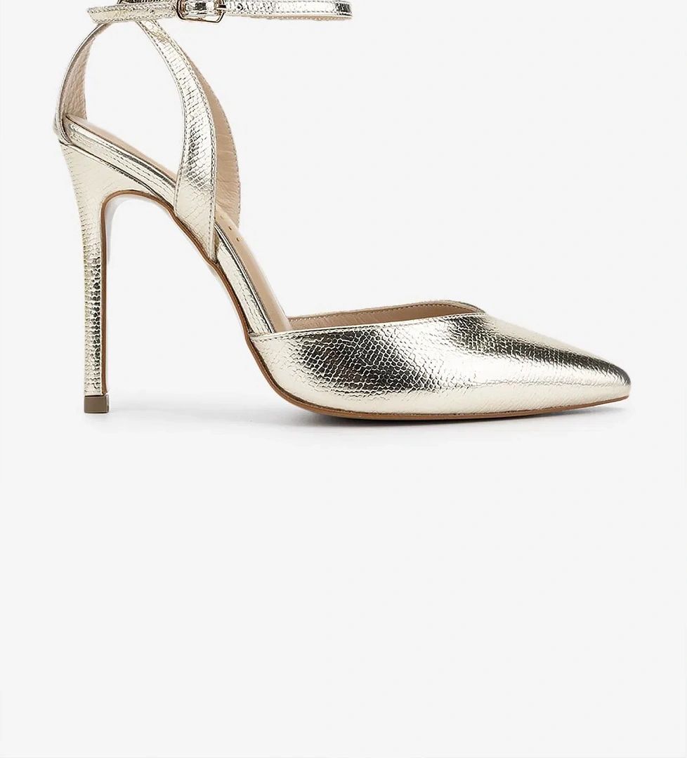 Valmenti Kadın Dore Topuklu Ayakkabı - Görsel 1
