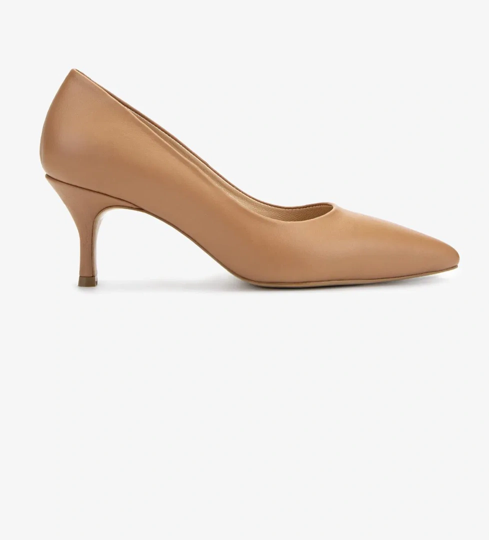 Valmenti Valmenti Kadın Taba Deri Topuklu Ayakkabı model görseli