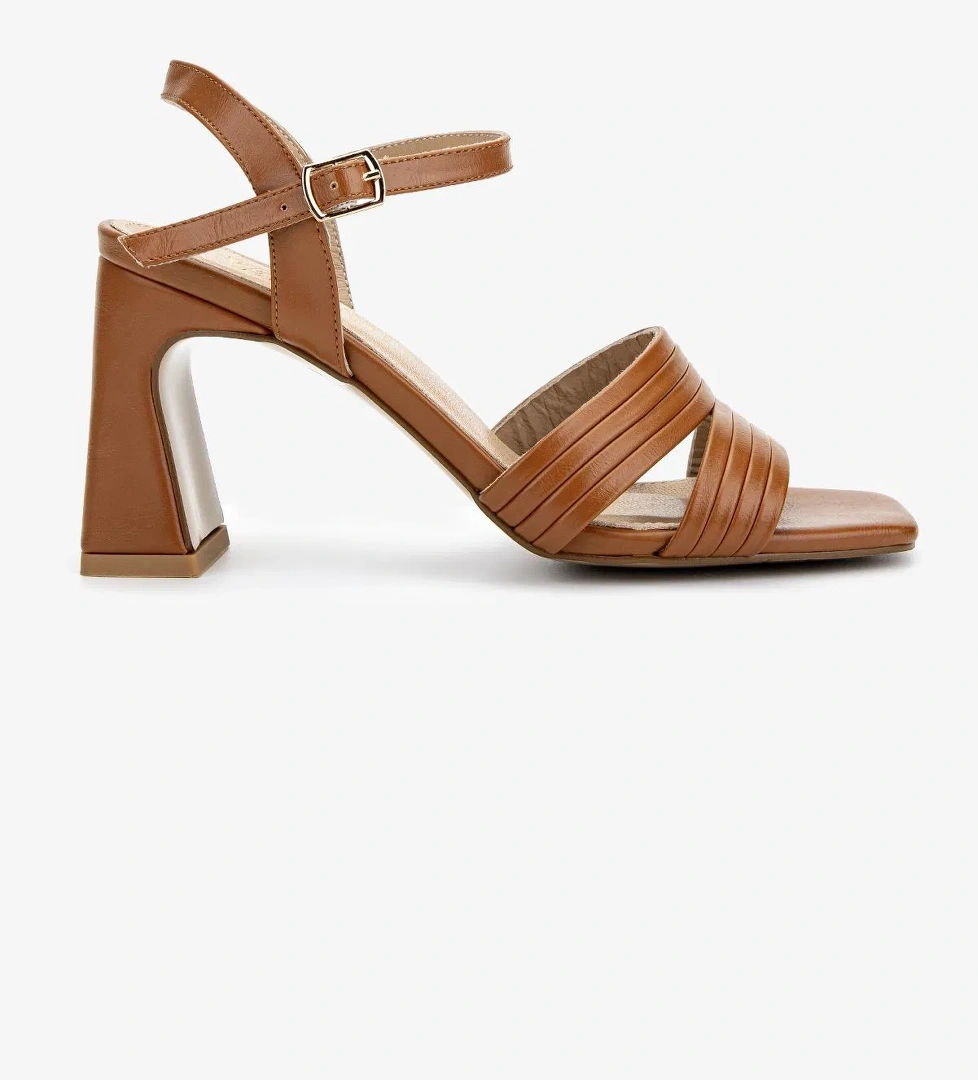 Valmenti Kadın Vegan Taba Topuklu Ayakkabı - Görsel 1