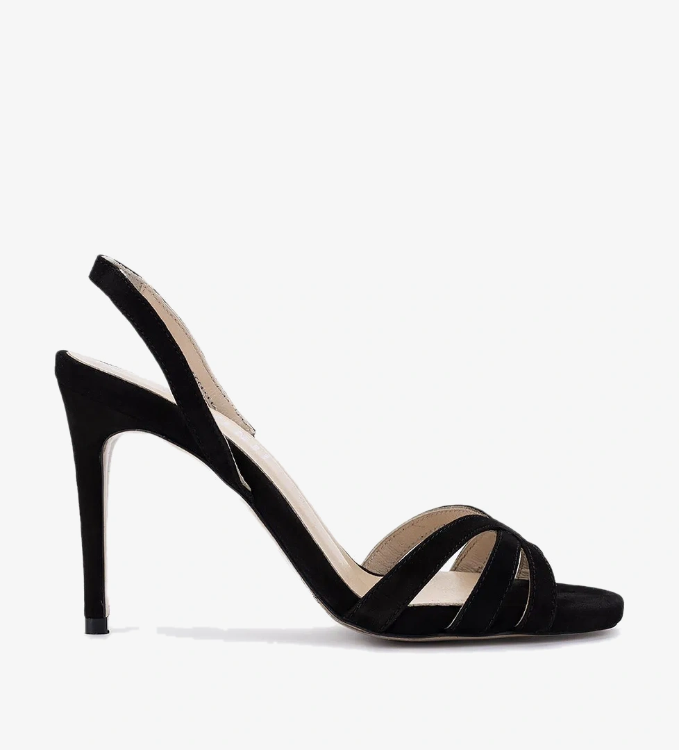 Valmenti Valmenti Kadın Siyah Süet Topuklu Ayakkabı model görseli