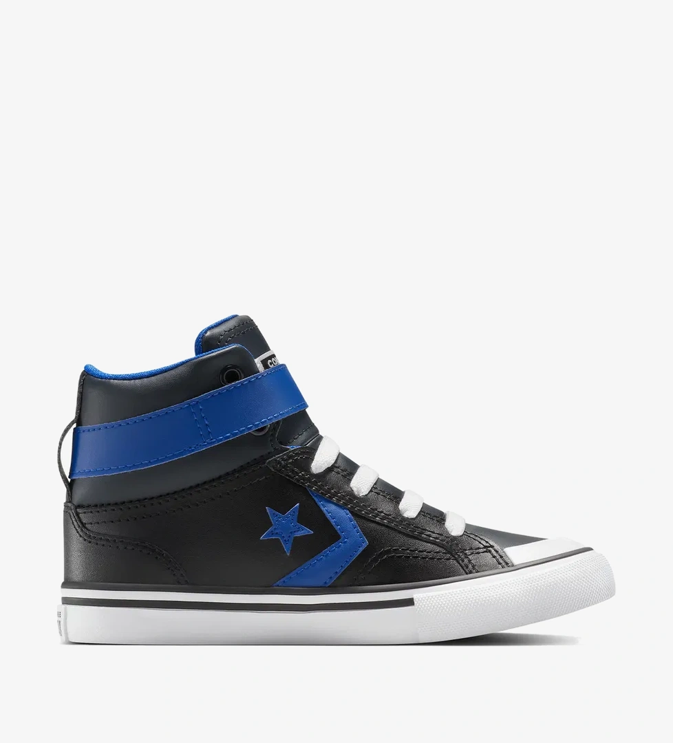 Converse Pro Blaze Strap Leather Easy On Çocuk Siyah Sneaker - Görsel 1