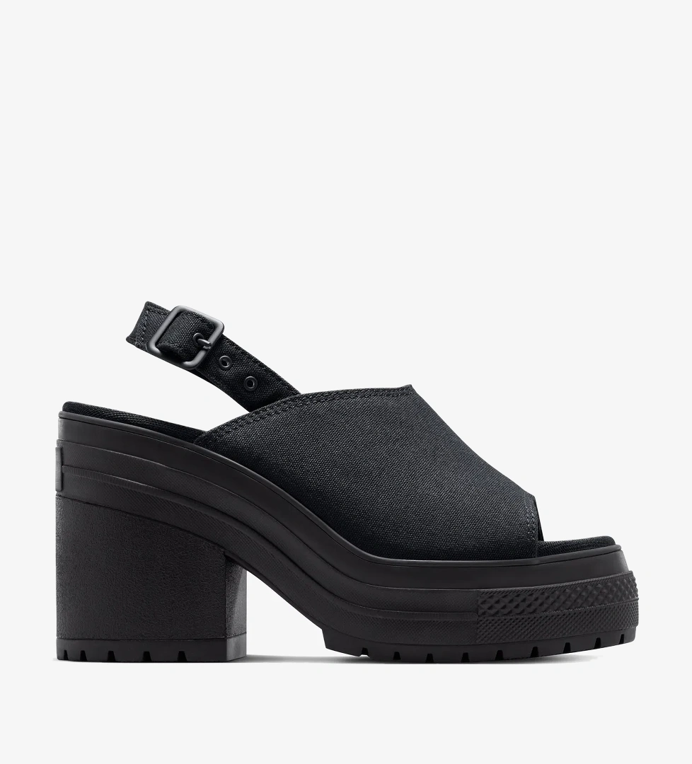 Converse Chuck 70 De Luxe Heel Unisex Siyah Platform Sandalet