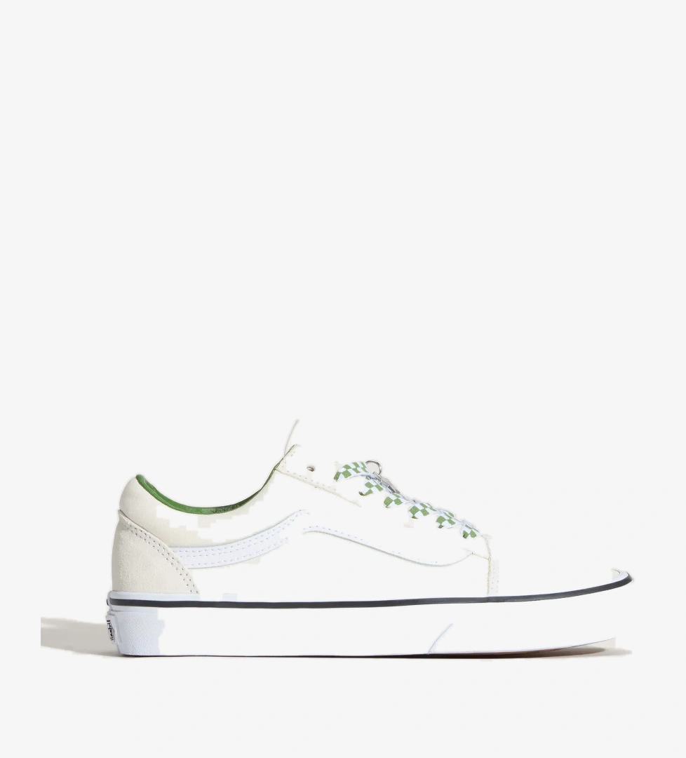 Vans Old Skool Kadın Yeşil/Beyaz Spor Ayakkabı - Görsel 1