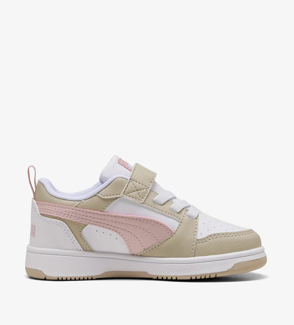 Puma Puma Rebound V6 Low Çocuk Krem/Pembe Spor Ayakkabı model görseli