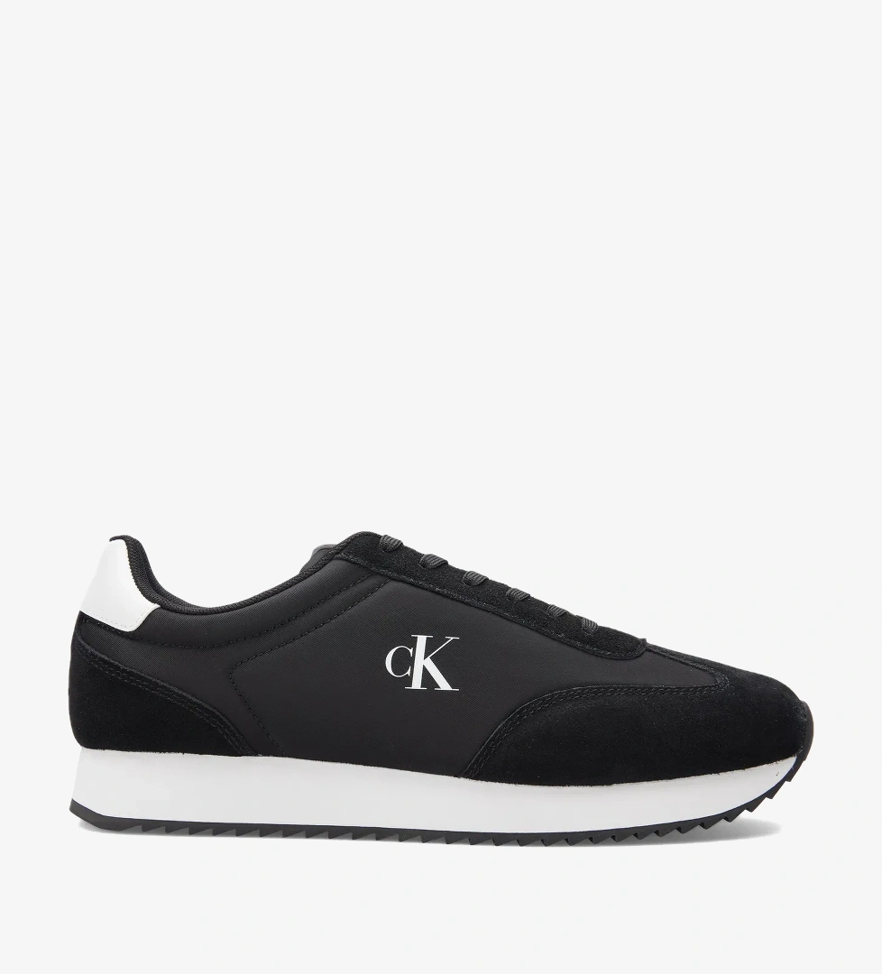 Calvin Klein Retro Runner Lace Up Erkek Siyah Sneaker - Görsel 1