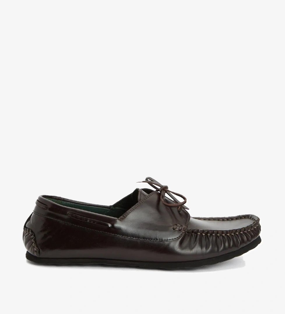 George Hogg Erkek Kahverengi Deri Loafer