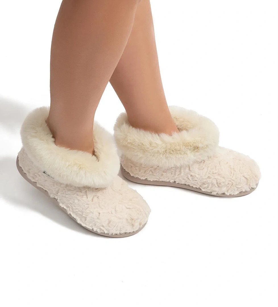 Emily Kadın Kürklü Ev Botu Bej 37/41 - Görsel 1