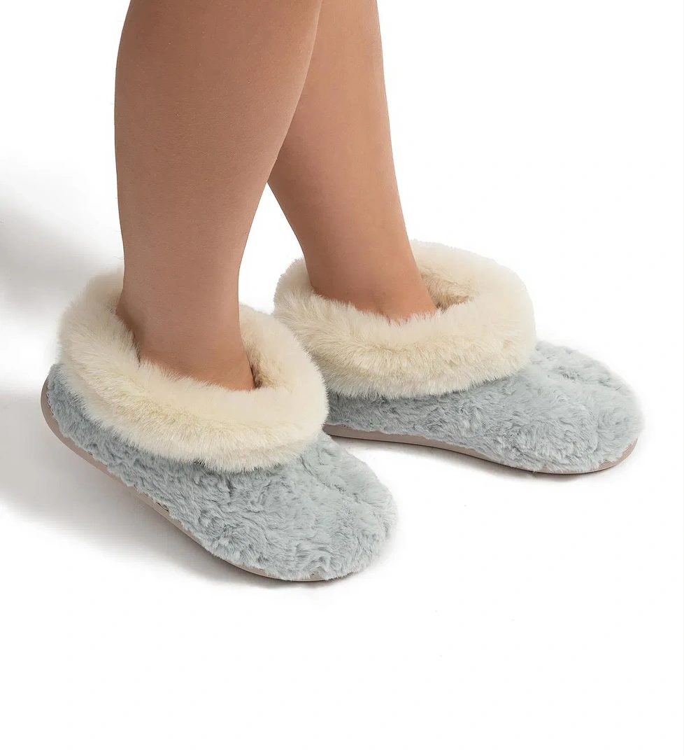 Twigy Emily Kadın Kürklü Ev Botu Mavi 37/41 model görseli