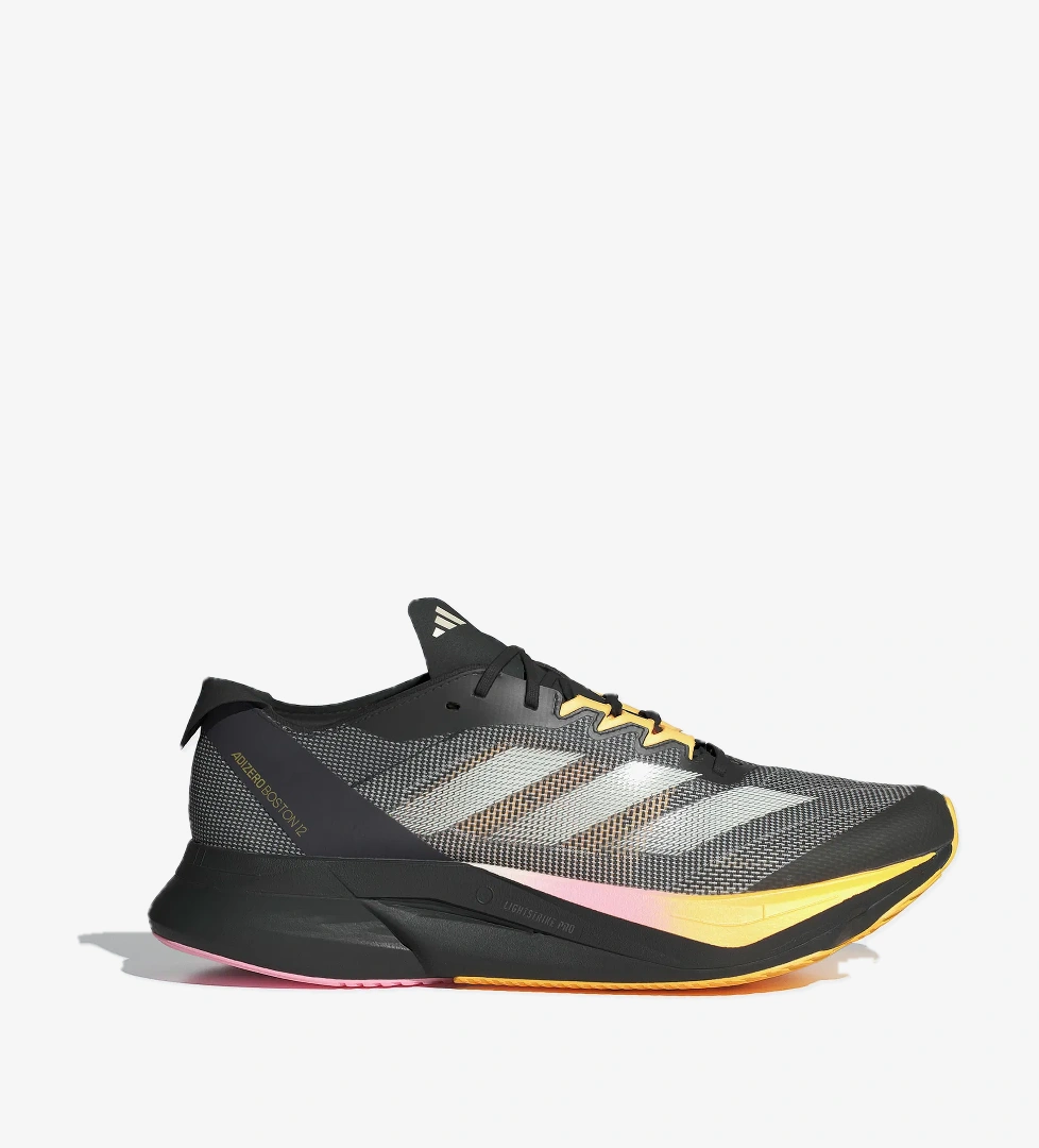 adidas Adizero Boston 12 Erkek Siyah Koşu Ayakkabısı - Görsel 1