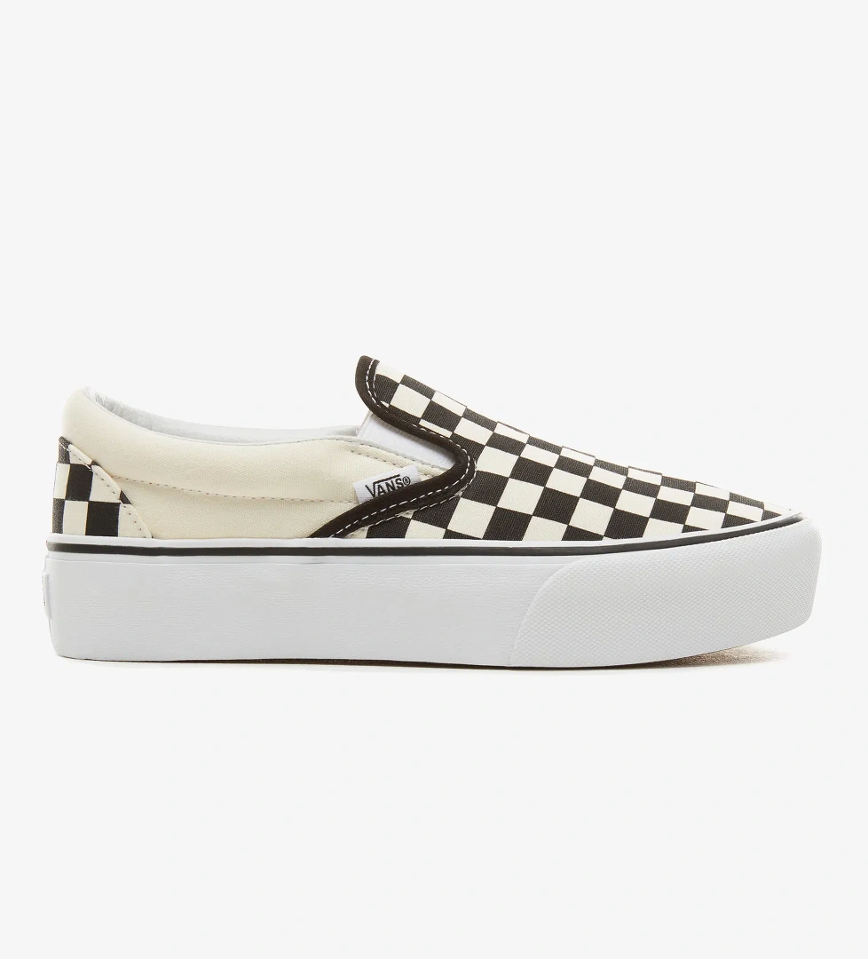 Vans Classic Slip-On Platform Kadın Bej Sneaker - Görsel 1