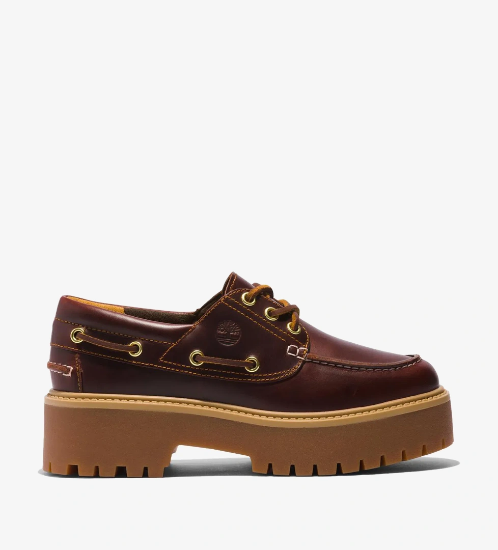 Timberland Stone Street 3 Eye Kadın Kahverengi Tekne Ayakkabısı - Görsel 1