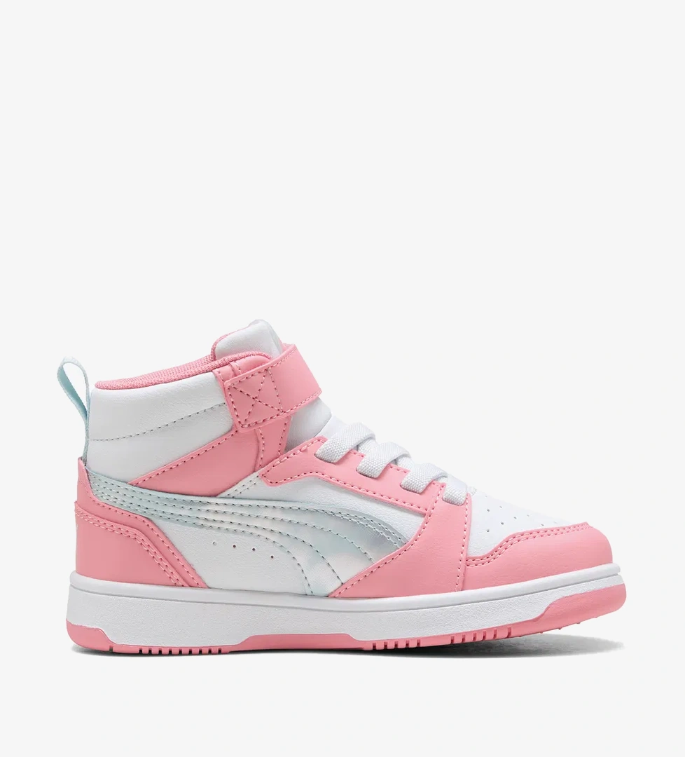 Puma Rebound V6 Mid Space Belle Çocuk Pembe Spor Ayakkabı - Görsel 1