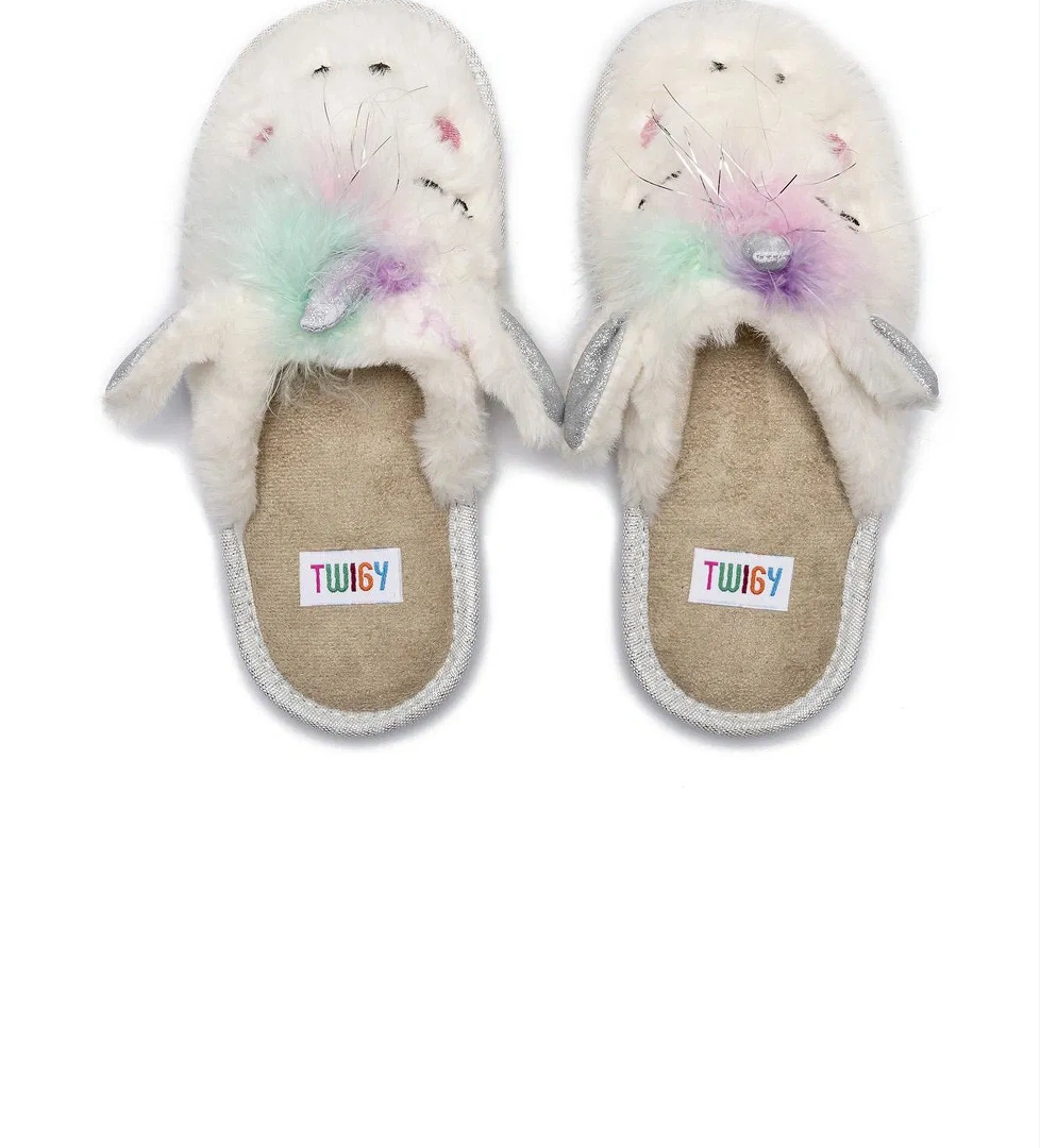 Sevimli Çocuk Ev Terliği Beyaz 30/35 - Görsel 1