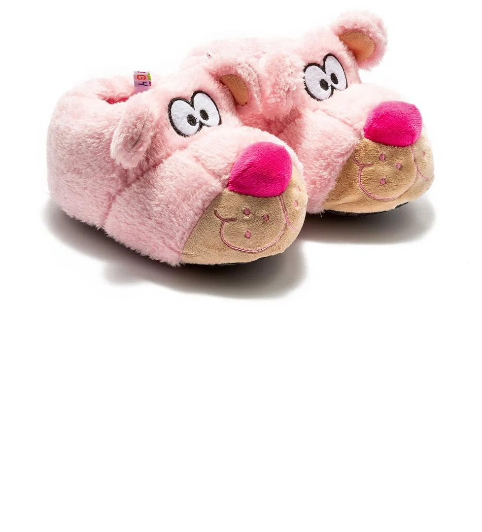 Fibert Çocuk Hayvanlı Panduf Pembe 30/35 - Görsel 1