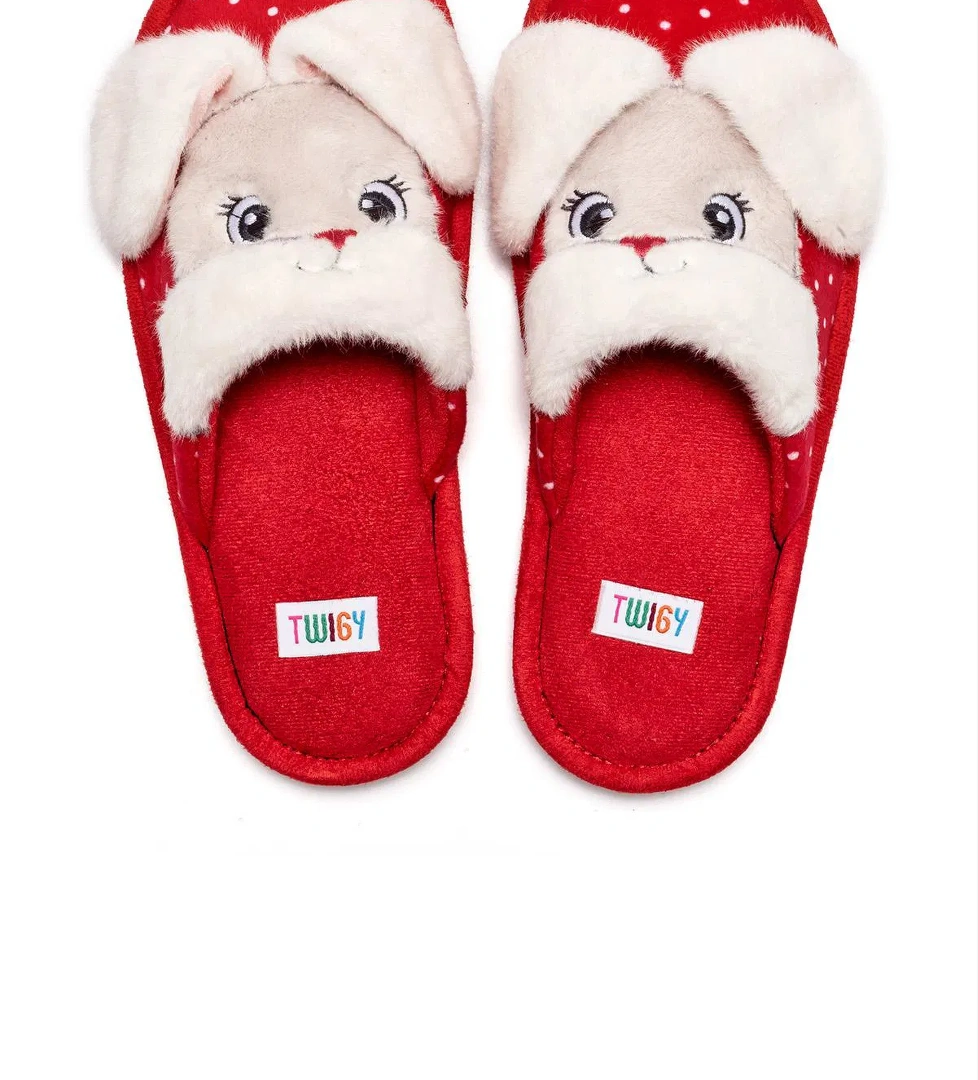 Twigy Bunny Çocuk Ev Terliği Kırmızı 30/35 model görseli