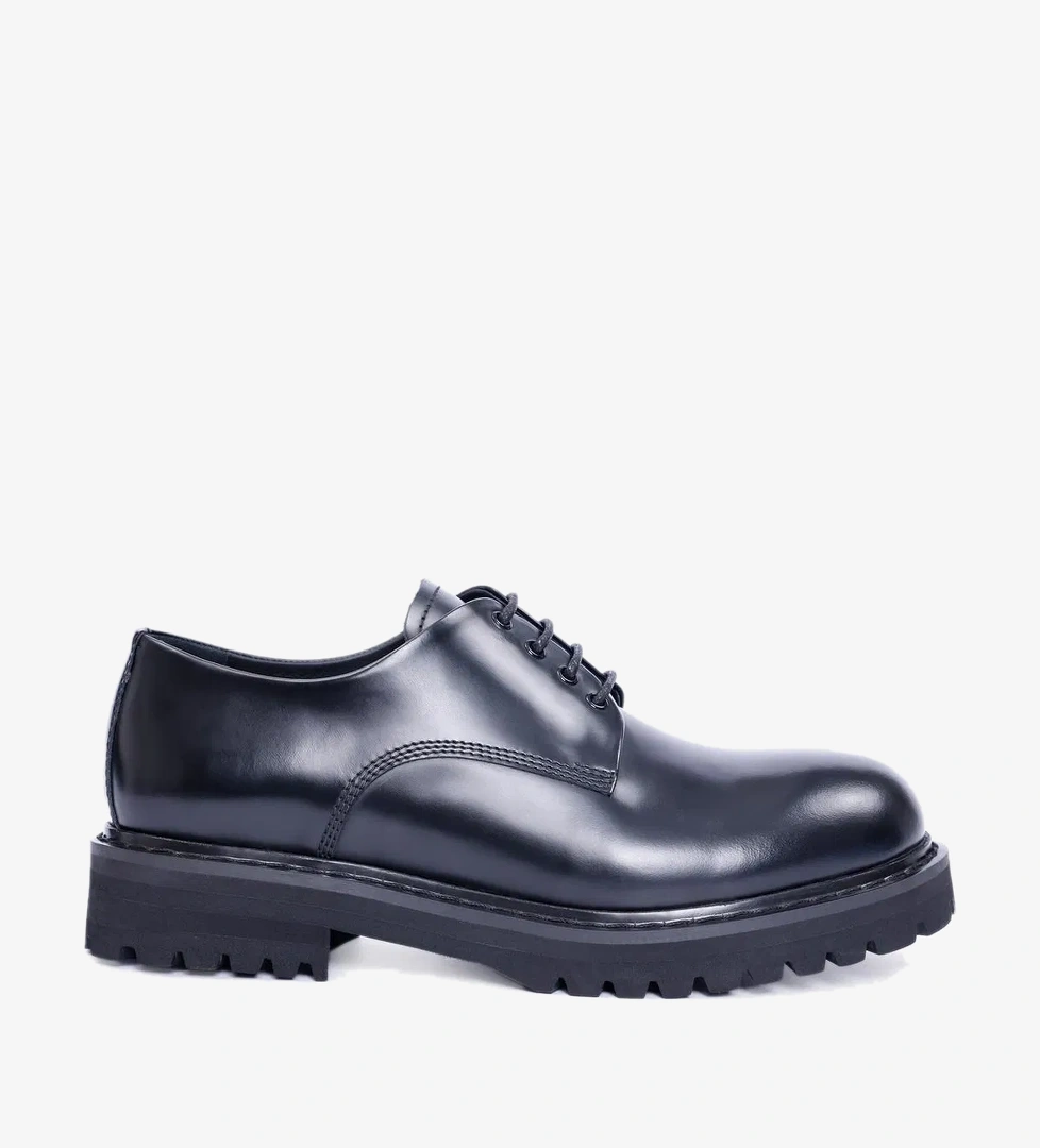 Yargıcı Yargici Kalın Tabanlı Bağcıklı Deri Düz Ayakkabı model görseli