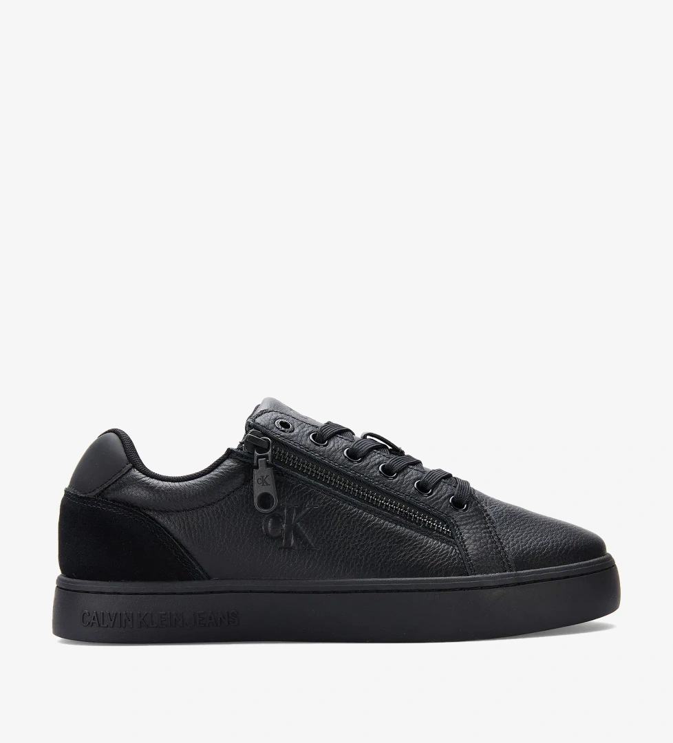 Calvin Klein Classic Cupsole Zip Low Erkek Siyah Sneaker - Görsel 1