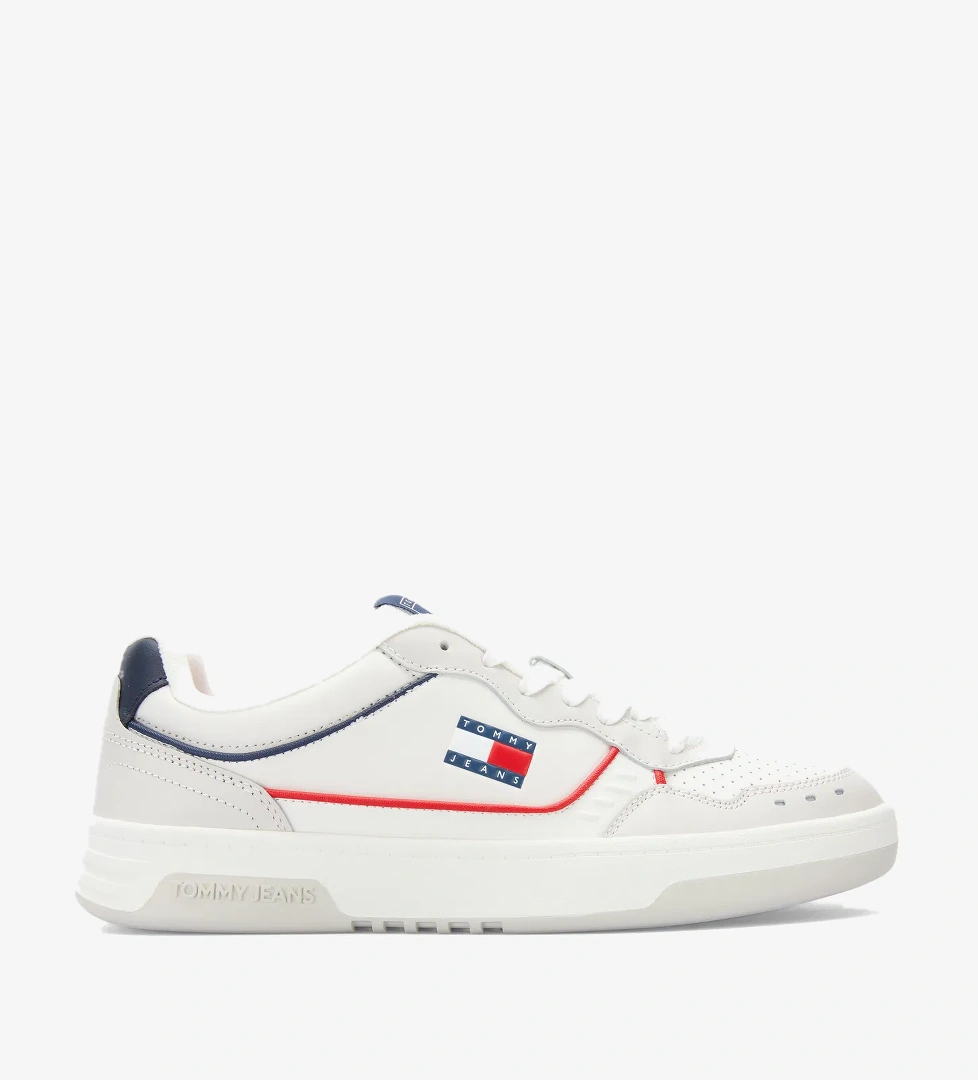 Tommy Jeans Cupsole Elevated Leather Erkek Beyaz Sneaker - Görsel 1