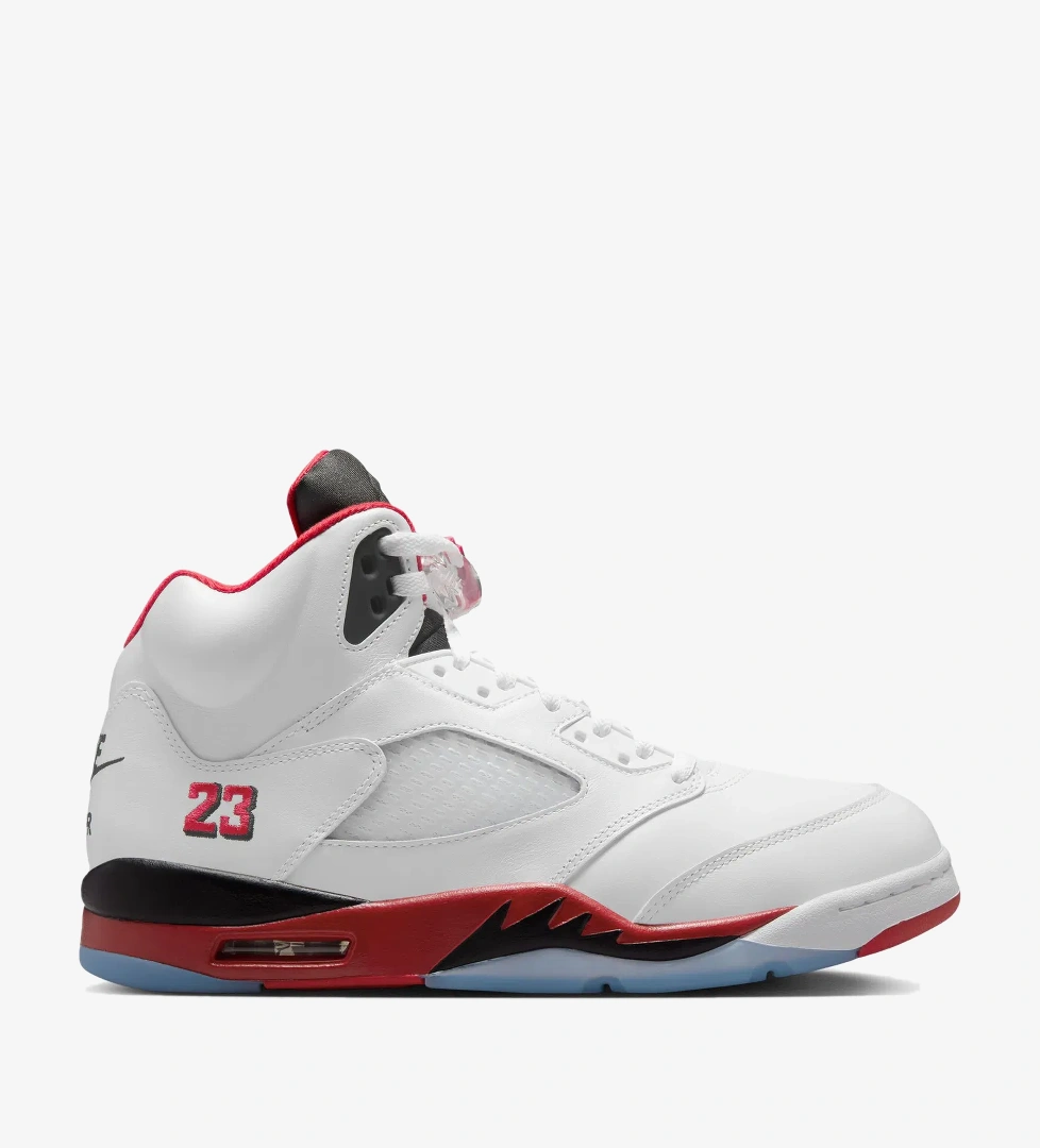 Jordan Air 5 Retro Erkek Beyaz Spor Ayakkabı - Görsel 1