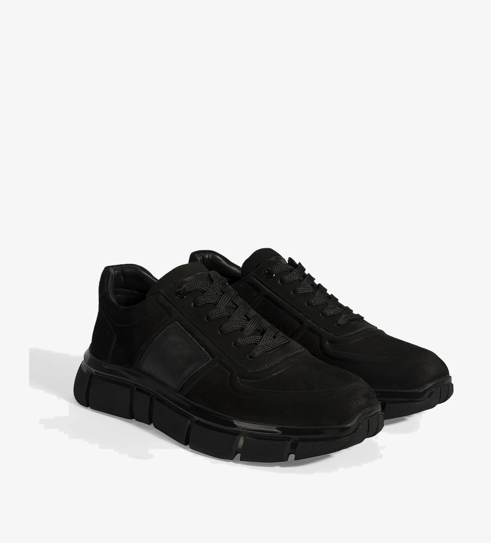 Desa Erkek Siyah Bağcıklı Nubuk Deri Spor Ayakkabı model görseli