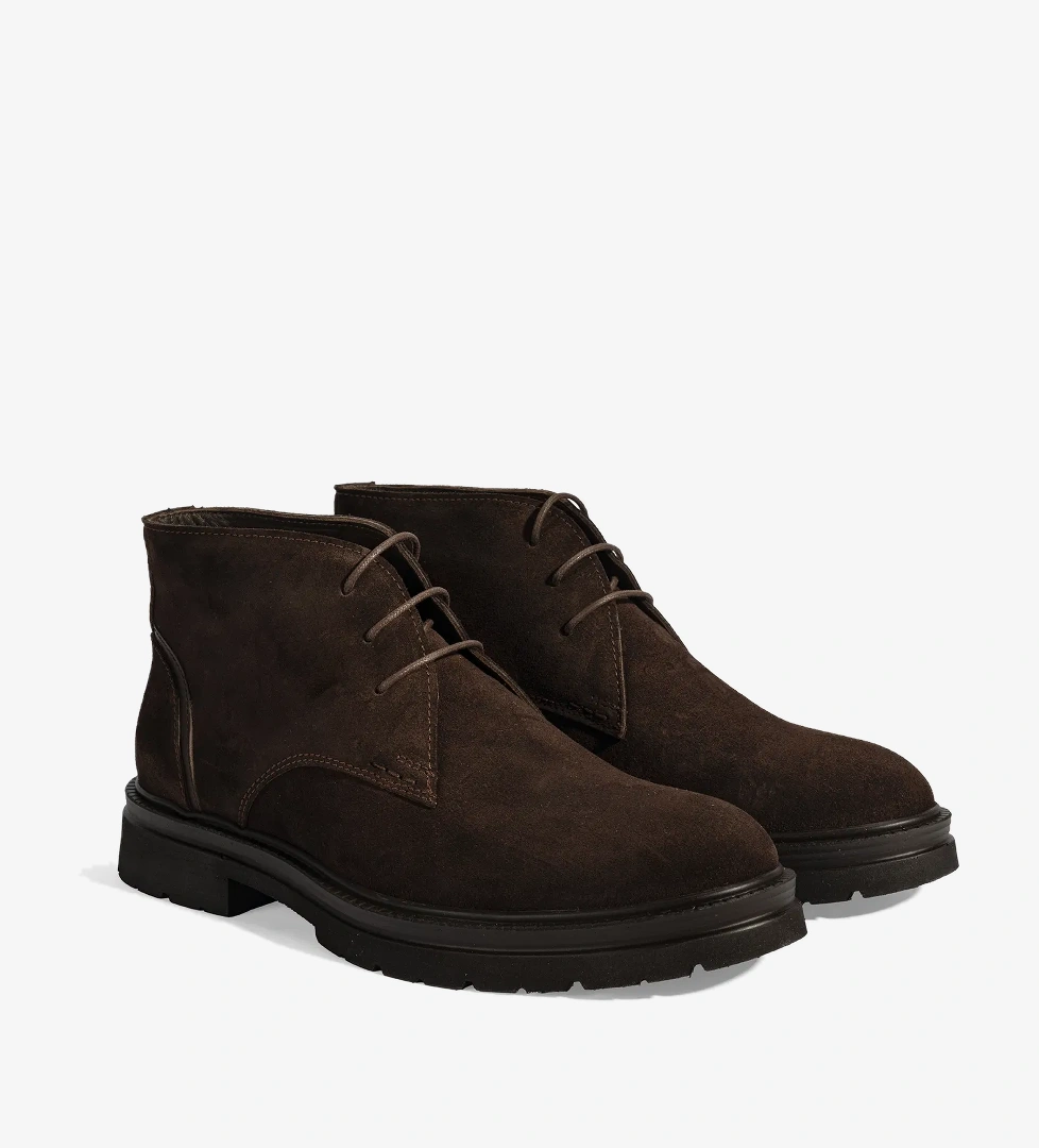 Desa Erkek Kahve Bağcıklı Süet Bot