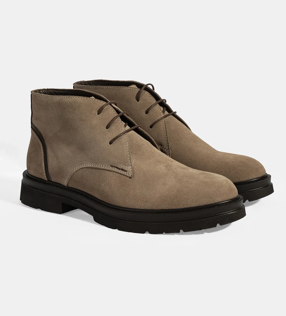 Erkek Vizon Bağcıklı Süet Bot