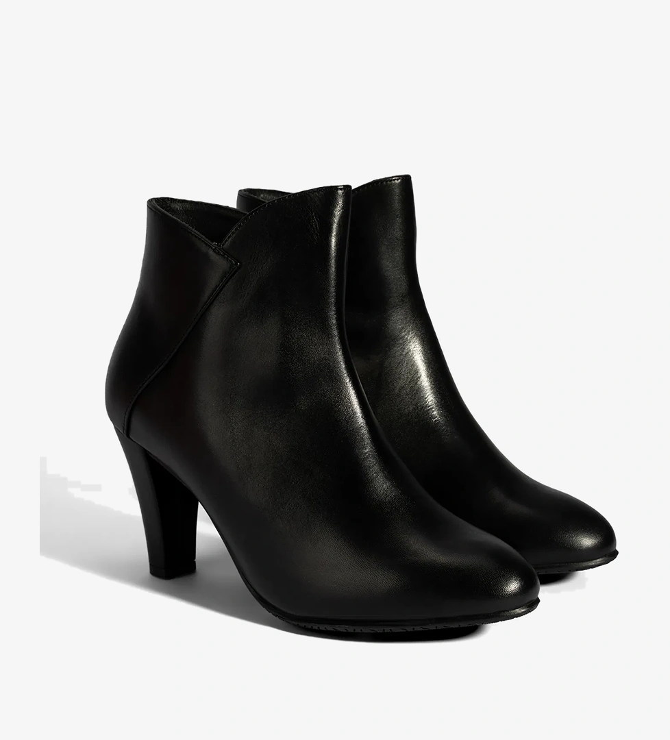 Kadın Siyah DesaComfort Deri Topuklu Chelsea Bot - Görsel 1