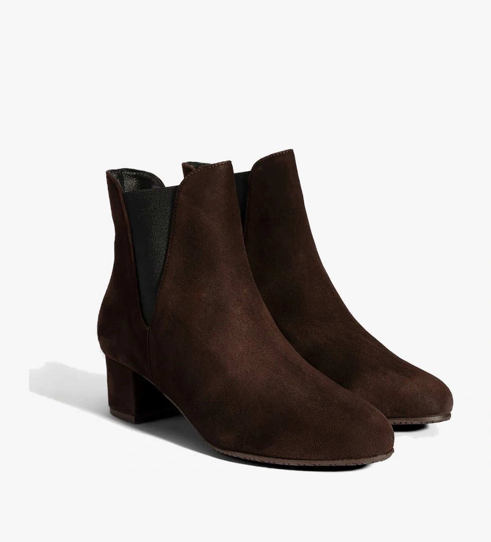 Kadın Kahve DesaComfort Lastikli Süet Chelsea Bot - Görsel 1