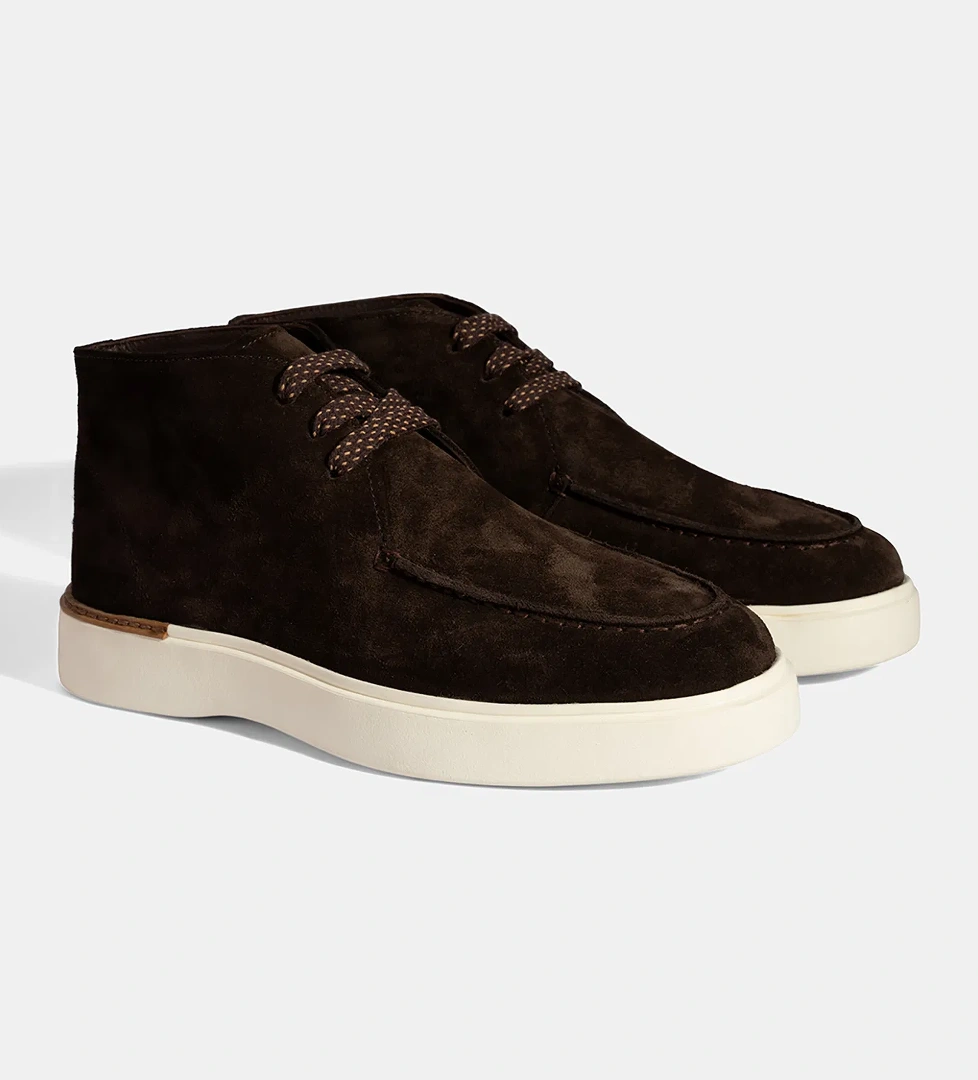 Erkek Kahve Bağcıklı Süet Bot - Görsel 1