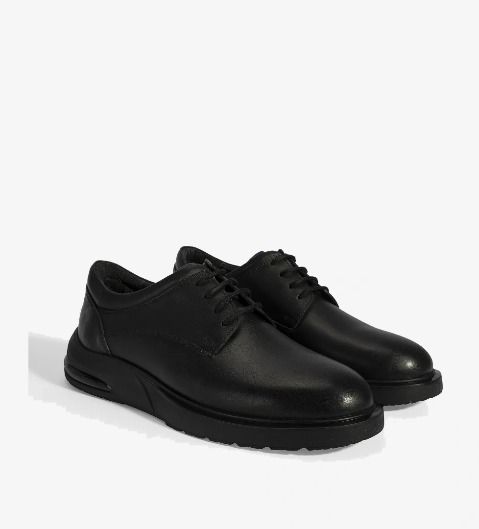 Desa Erkek Siyah Bağcıklı Deri Günlük Ayakkabı model görseli