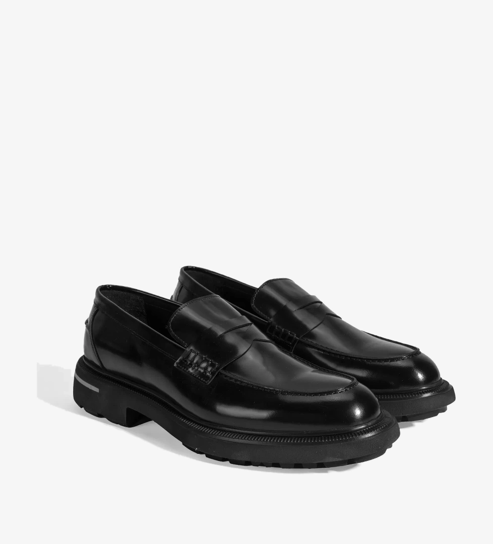 Erkek Siyah Deri Loafer - Görsel 1