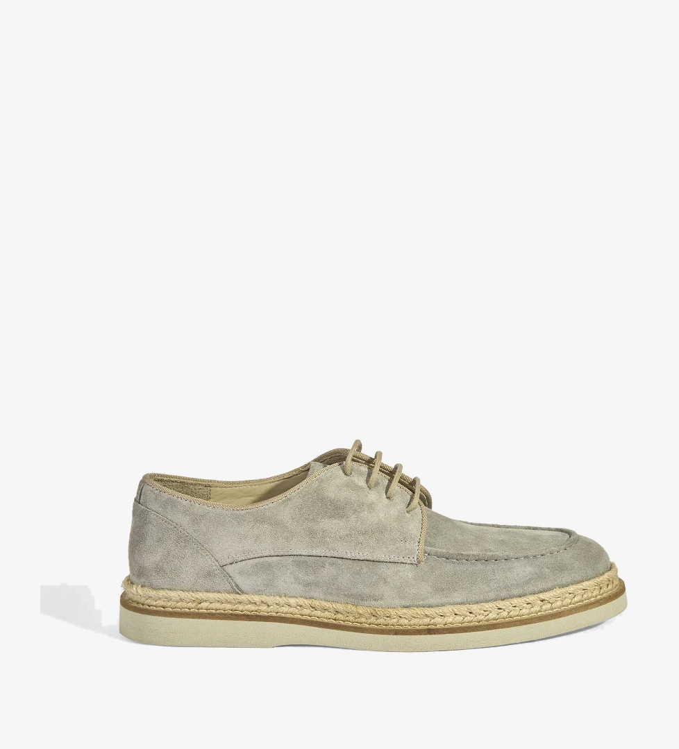 Erkek Gri Örgü Detaylı Bağcıklı Günlük Ayakkabı