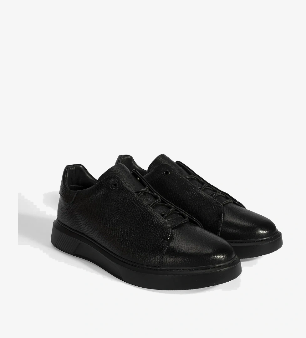 Desa Erkek Beyaz Siyah Bağcıklı Deri Günlük Ayakkabı model görseli